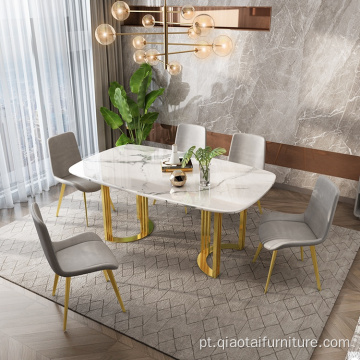 Móveis de sala de jantar modernos de mármore para mesa de jantar